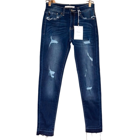 KanCan Denim - NWT KANCAN Distressed Ankle Skinny Jeans Medium Wash Size 5/26